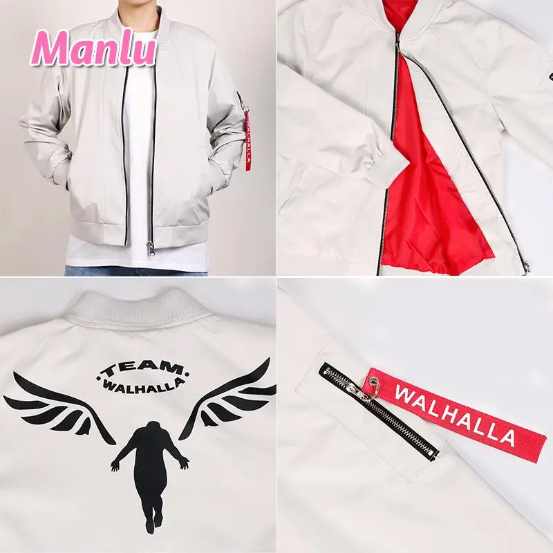 Tokyo Revengers  Kazutora Hanemiya Cosplay Costumes White Coat Kazutora Cosplay Valhalla Uniform Baseball Coat Mikey Draken