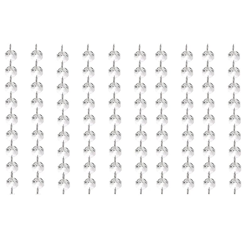 

Акриловые Хрустальные Бусины, восьмиугольные бусины, люстра, лампа, бусины, цепочка, подвесное украшение для «сделай сам», украшение для рож...