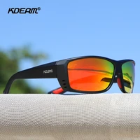 kdeam lightweight yet durable tr90 sunglasses men polarized and 100 uv protection sports sun glasses three hole venting system