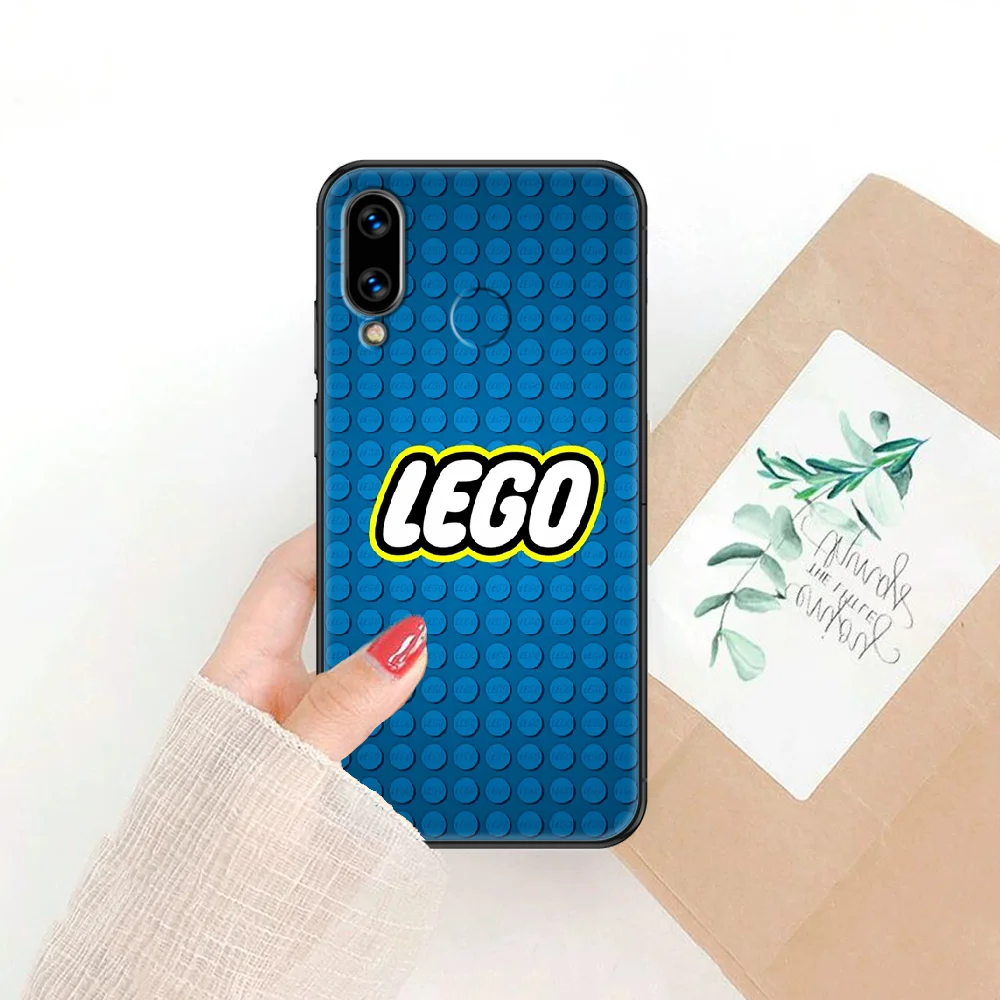 

Brand LEGOS Phone case For Huawei Honor 6 7 8 9 10 10i 20 A C X Lite Pro Play black 3D Etui pretty bumper fashion cover luxury