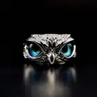 Модное винтажное кольцо с демоническим глазом и совой для женщины, девушка, возлюбленные года, открытое регулируемое кольцо в стиле ретро с животным, массивное кольцо, ювелирные изделия, подарок, новинка 2021