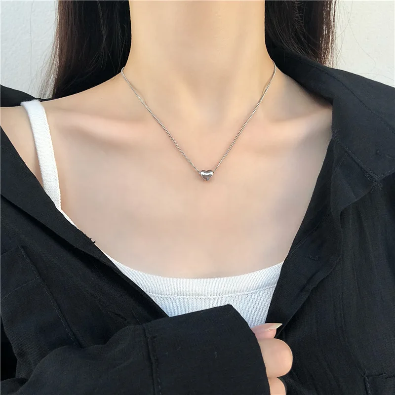 Корейская романтическая простая однотонная цепочка из сплава металлическая