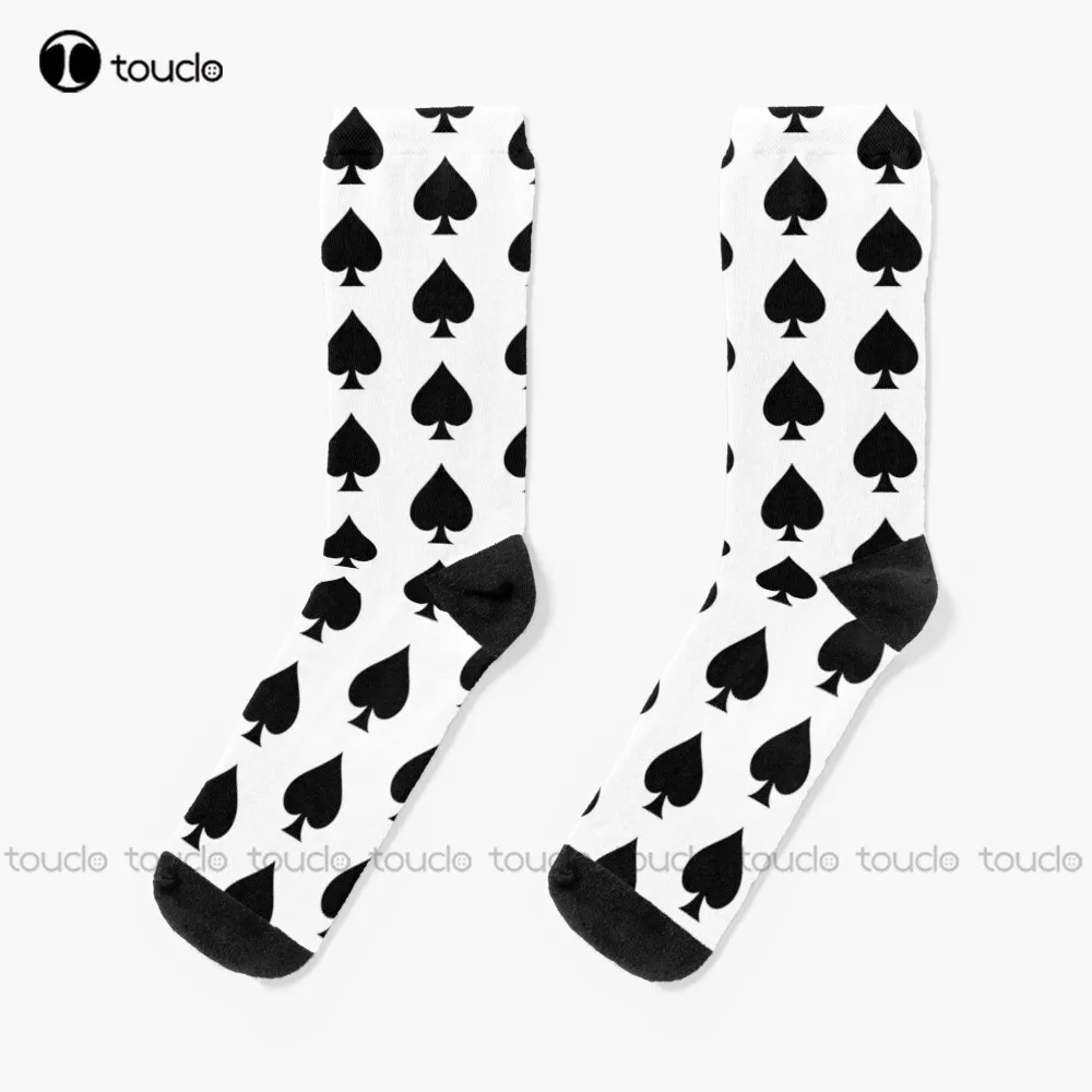

Spade Queen Of Spades Game Socks Cartoon Socks Personalized Custom Unisex Adult Teen Youth Socks Halloween Christmas Gift