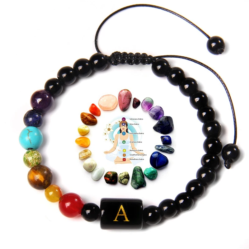 

7 Chakra Healing Beaded Bracelet Natural Tiger Eye Stone Bracelet 6mm Onyx Beads Buddha Prayer Bracelet Jewelry Gift Women Men
