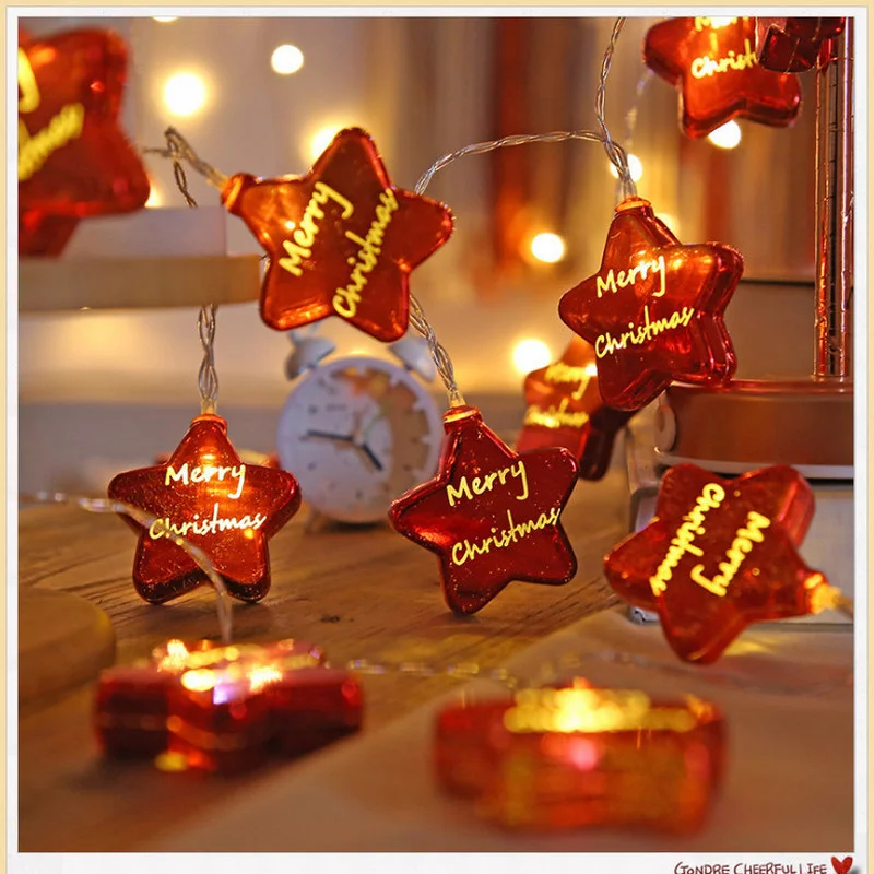 

Star Led Fairy Lights Letter Led String Light Cute Christmas Tree for Indoor Holiday Decoration Home Party Bedroom Kurtyna Led