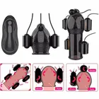 Массажер для мужчин с 5 вибраторами, интимные игрушки для мужчин, Аккумуляторный Массажер для пениса, Мужской мастурбатор, длительная задержка головки, Мужской Вибратор