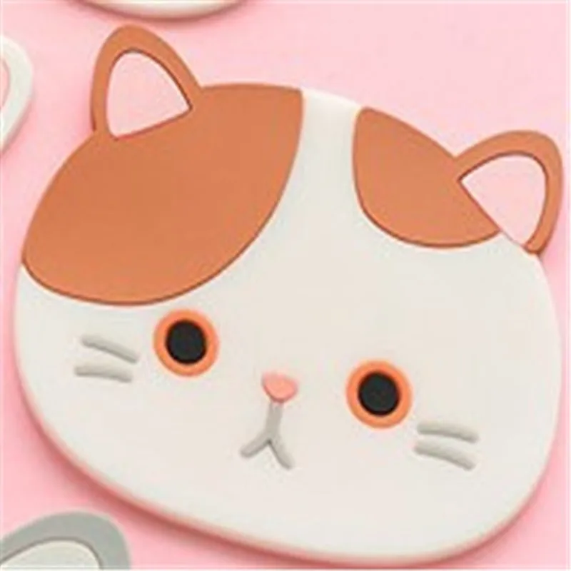 Силиконовый коврик в форме кошки для чая подставка чашки кружки кофе подставки