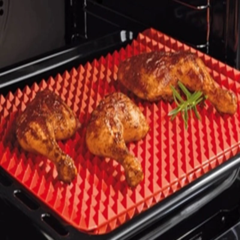 

Пирамидальный силиконовый коврик для барбекю, гриля, подставка для барбекю, бекона, говядины, кухонный инструмент для выпечки