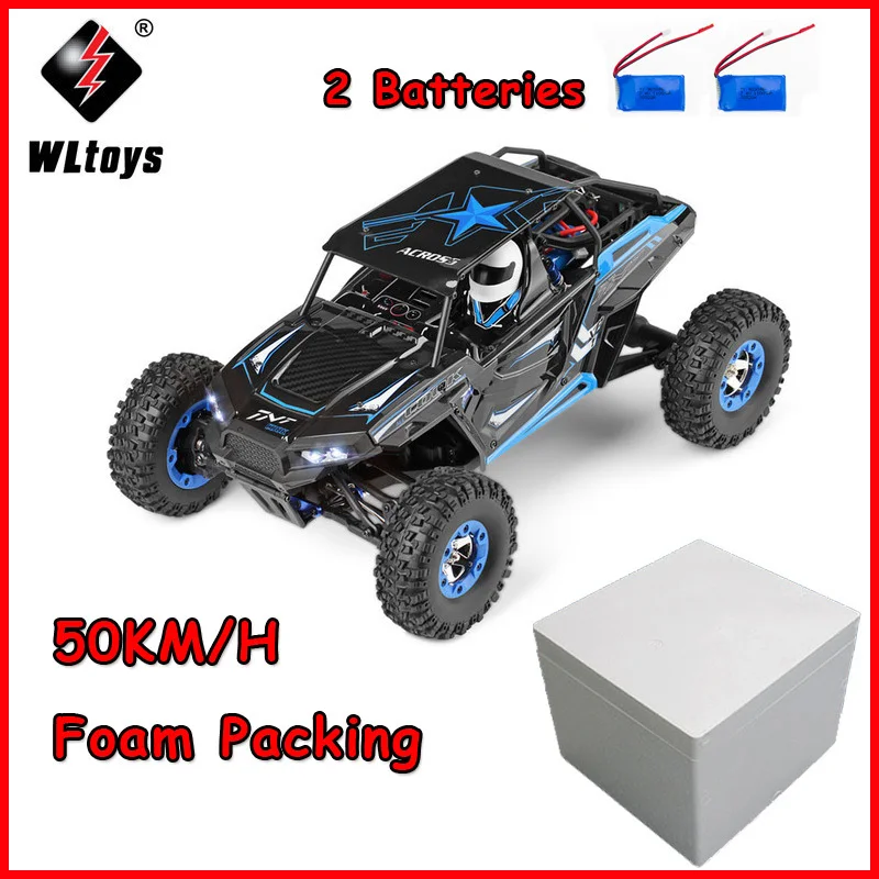 12428-B Foam 2battey WLtoys супер мощный Радиоуправляемый автомобиль 12428-B 1:12 2,4G 4WD 50 км/ч Электрический пульт дистанционного управления для скалолазания внедорожника высокоскоростная радиоуправляемая Игрушечная машина - Цвет: 12428-B Foam 2battey