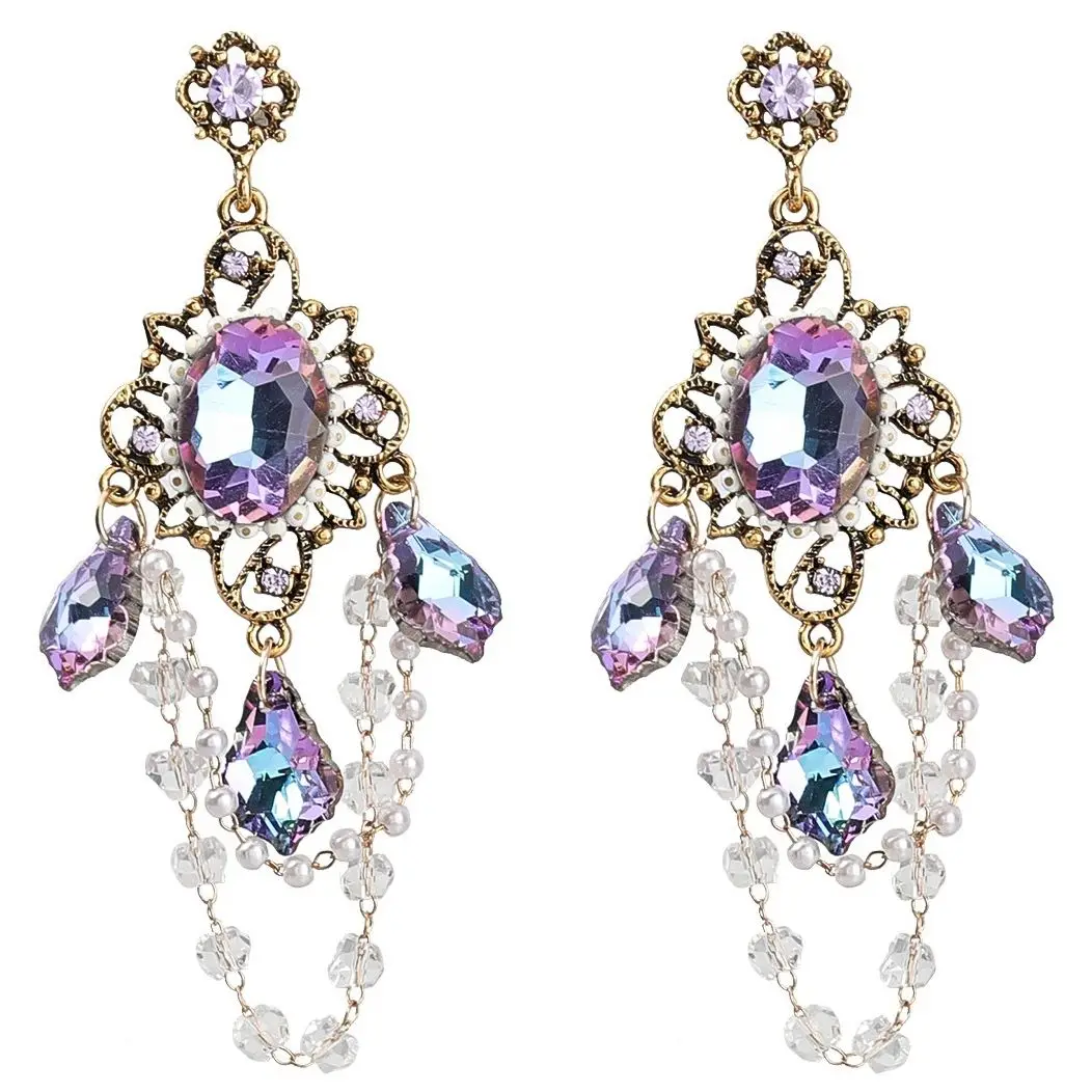 

2021 новые модные серьги Стразы с кисточками для женщин ювелирные изделия для невесты