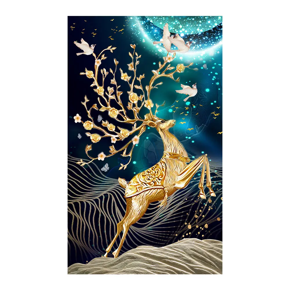 

Олень, лось, алмазная картина, животное, Круглый, полная дрель, мода, Северный цветок, птица, Nouveaute, сделай сам, мозаика, вышивка, 5D, вышивка кре...