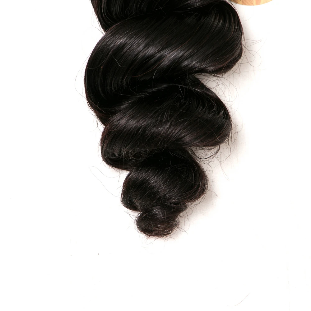 

Loose Wave Bundles Brazilian Human Hair Weave Bundles Natural Color Loose Hair Extensions 3 or 4 Bundle Deals Unprocessed