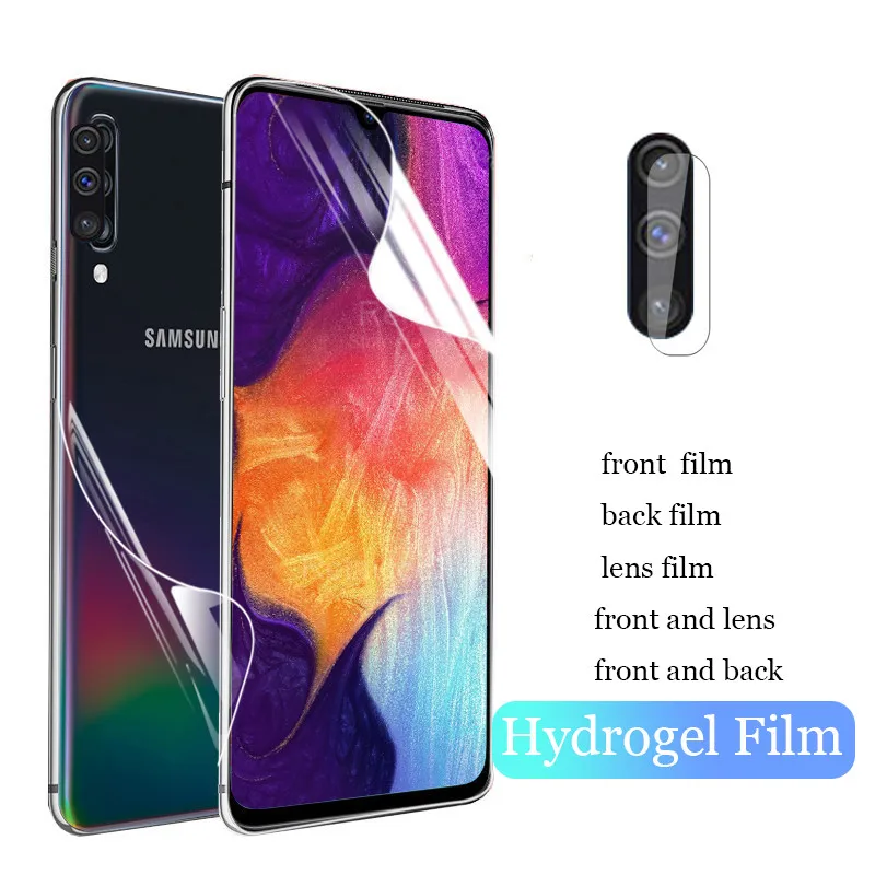 

Защитная пленка для экрана и камеры Samsung a50, a40, a70, a20, e, a10 s, a20, a30 s, a80, a90, Гидрогелевая