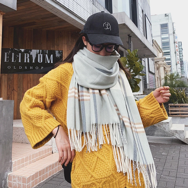 Новинка модный Удобный шарф двойного назначения осенне-зимний удобный