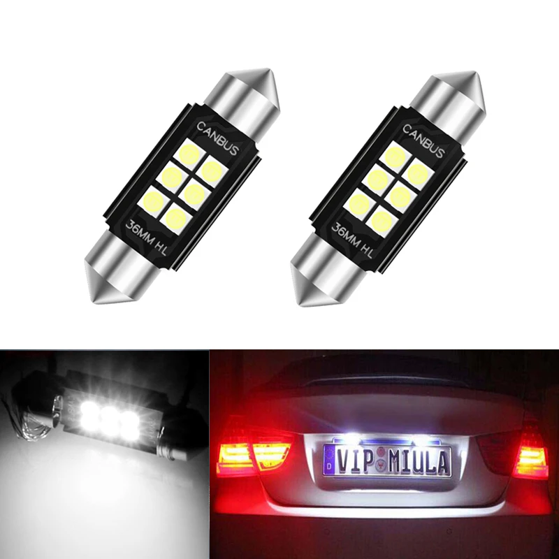 2x светодиодный 36 мм белый CANbus C5W лампы 3030SMD Подсветка салона фонарь освещения
