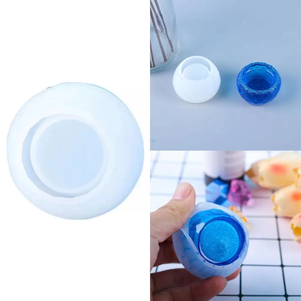 

Crystal Epoxy Resin Mold Rhombus Small Bowl Silicone Crafts Ornaments Making Mould Tool Decorations DIY R2G8