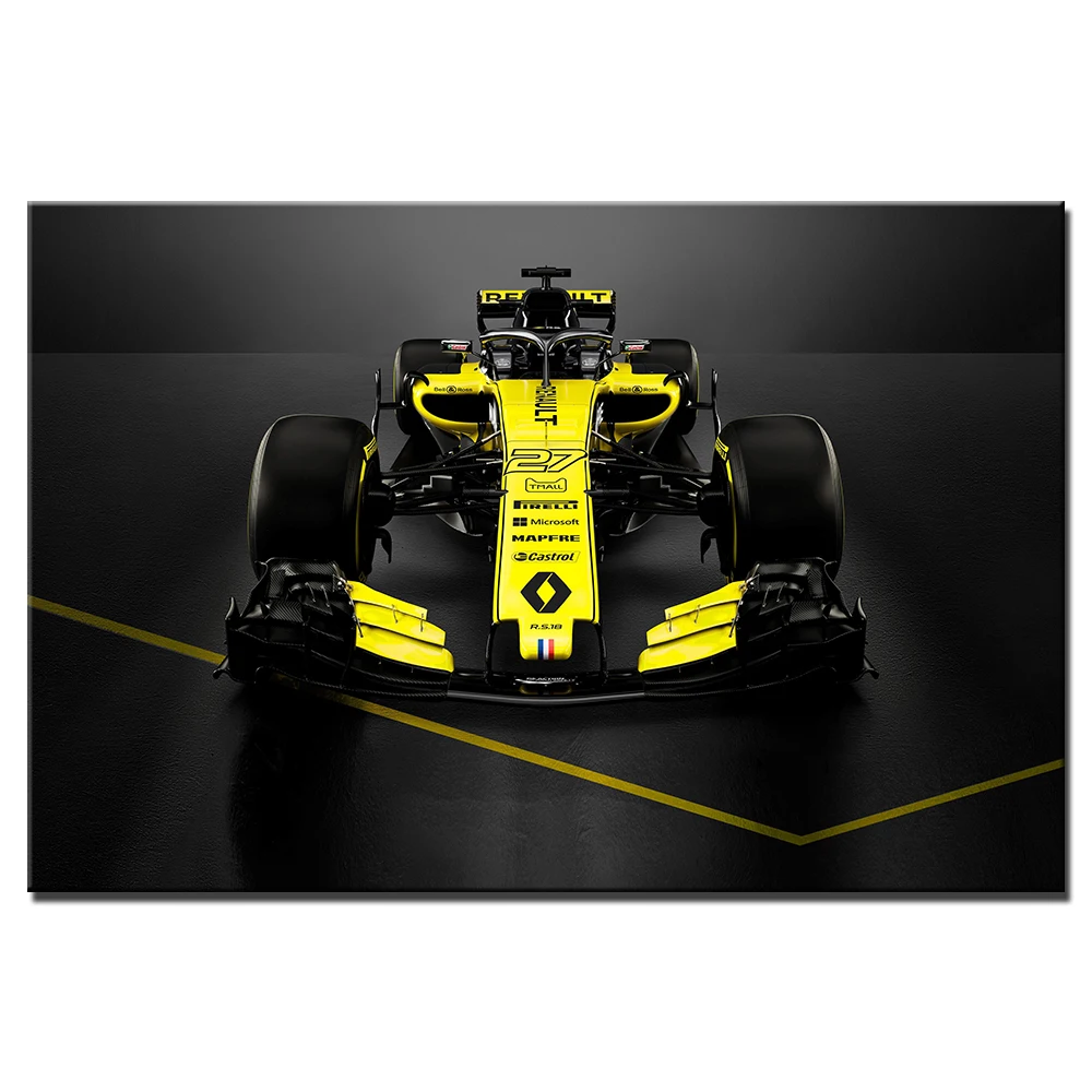 Постер Renault RS18 для гоночных автомобилей украшение дома на заказ модная холщовая