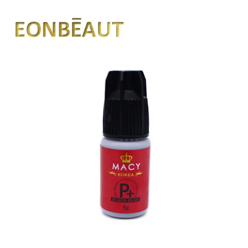 

1 Bottle MACY Type P+ Black Glue 5ml Eyelashes Extension Glue Korean Original 1 Sec Dry Time False Lash Adhesive For Beauty Shop