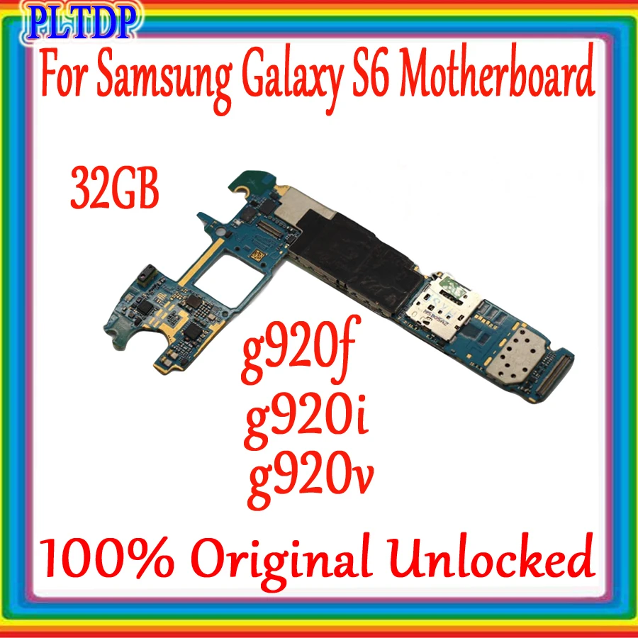 Оригинальная основная Замена материнской платы для Samsung Galaxy S6 G920F G920I G920V Android