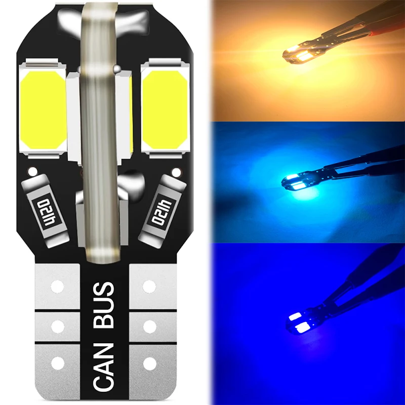 

T10 Car LED Light W5W 194 168 2825 12V 20LEDs Auto License Plate Light Dashboard Bump Clearance Reading Lights Car Accessories