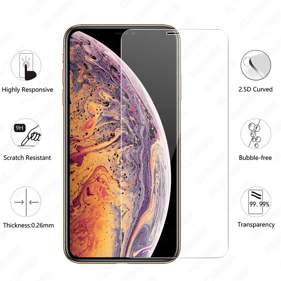 3 штуки для iPhone 6 6S 7 8 Plus 11 pro max закаленное стекло защиты экрана X XR XS Max защитная