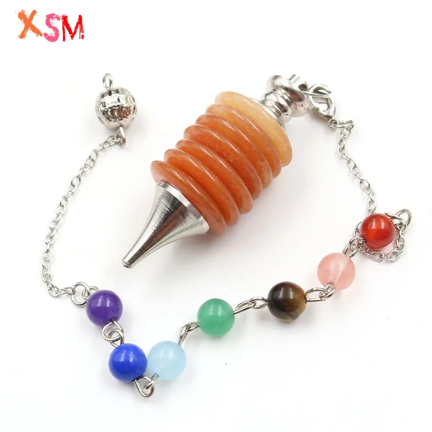 XSM 7 Чакра рейки маятники натуральный слой камни аметисты рок кристалл духовный