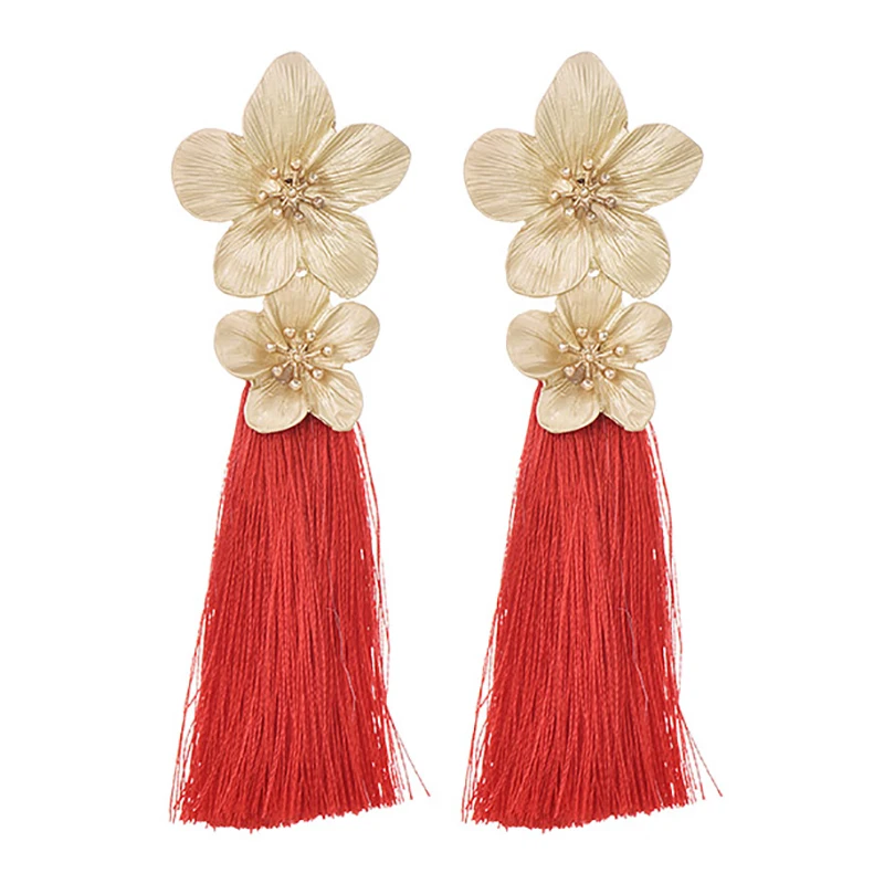 Винтажные золотые длинные серьги ZHINI в стиле бохо для женщин этнические простые