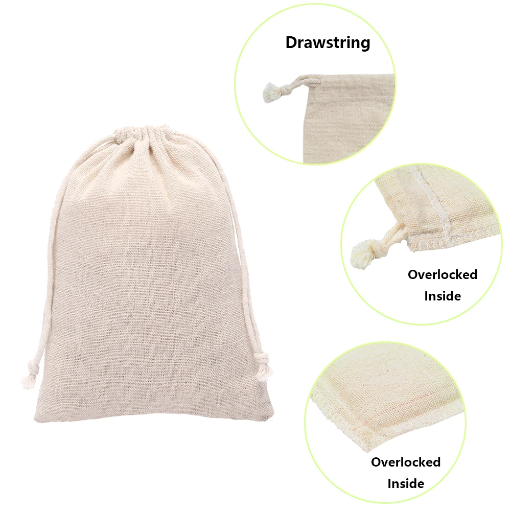 10 шт. многофункциональные складные хлопковые пакеты на шнурке | Дом и сад