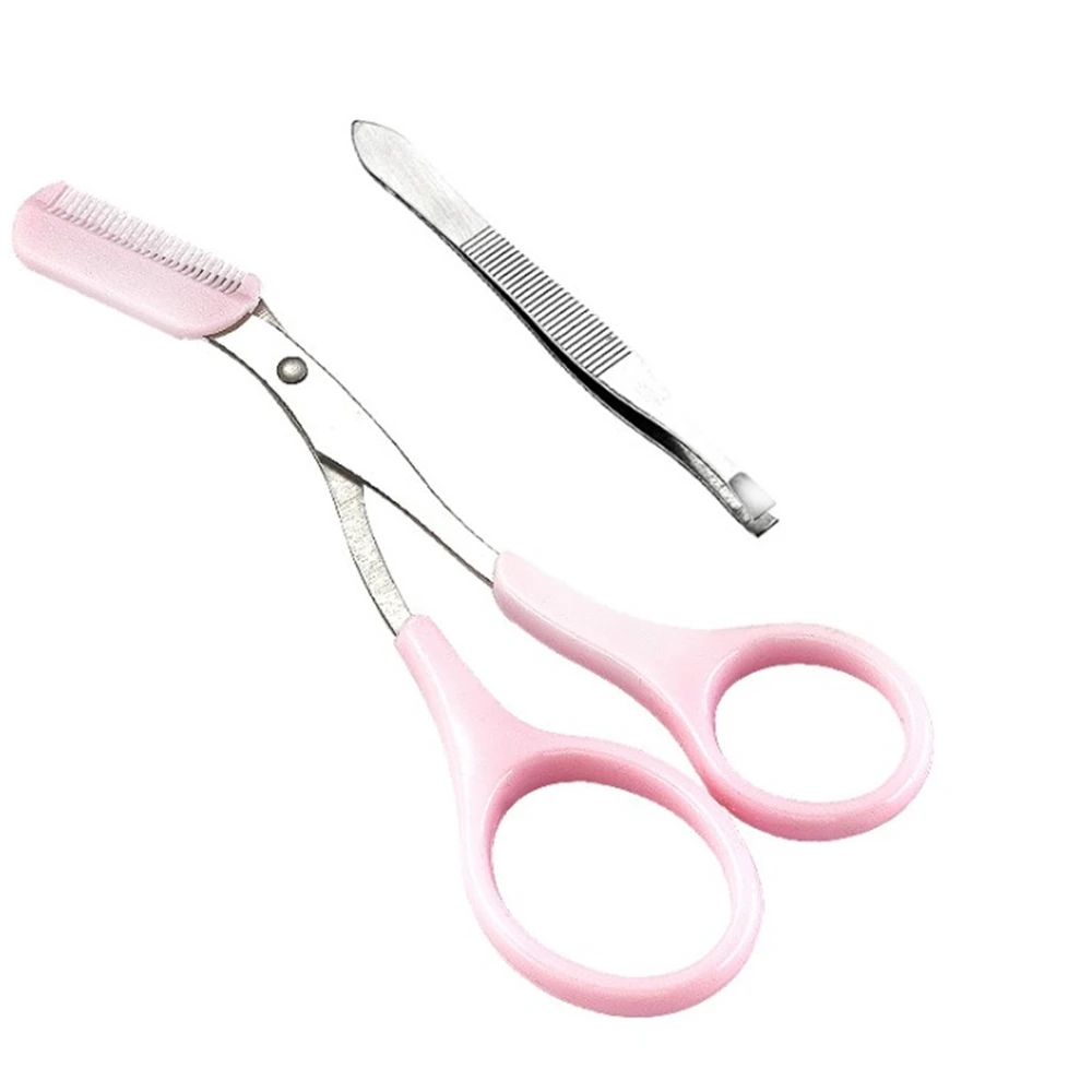 

Women Ear Pick 10 in 1 Double-ended Acne Needle Eyebrow Kit Eyebrow Razor Eyelash Curler Scissors