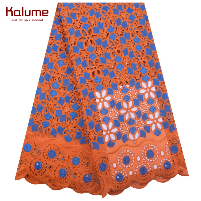 Высококачественная африканская кружевная ткань Kalume с вышивкой швейцарская
