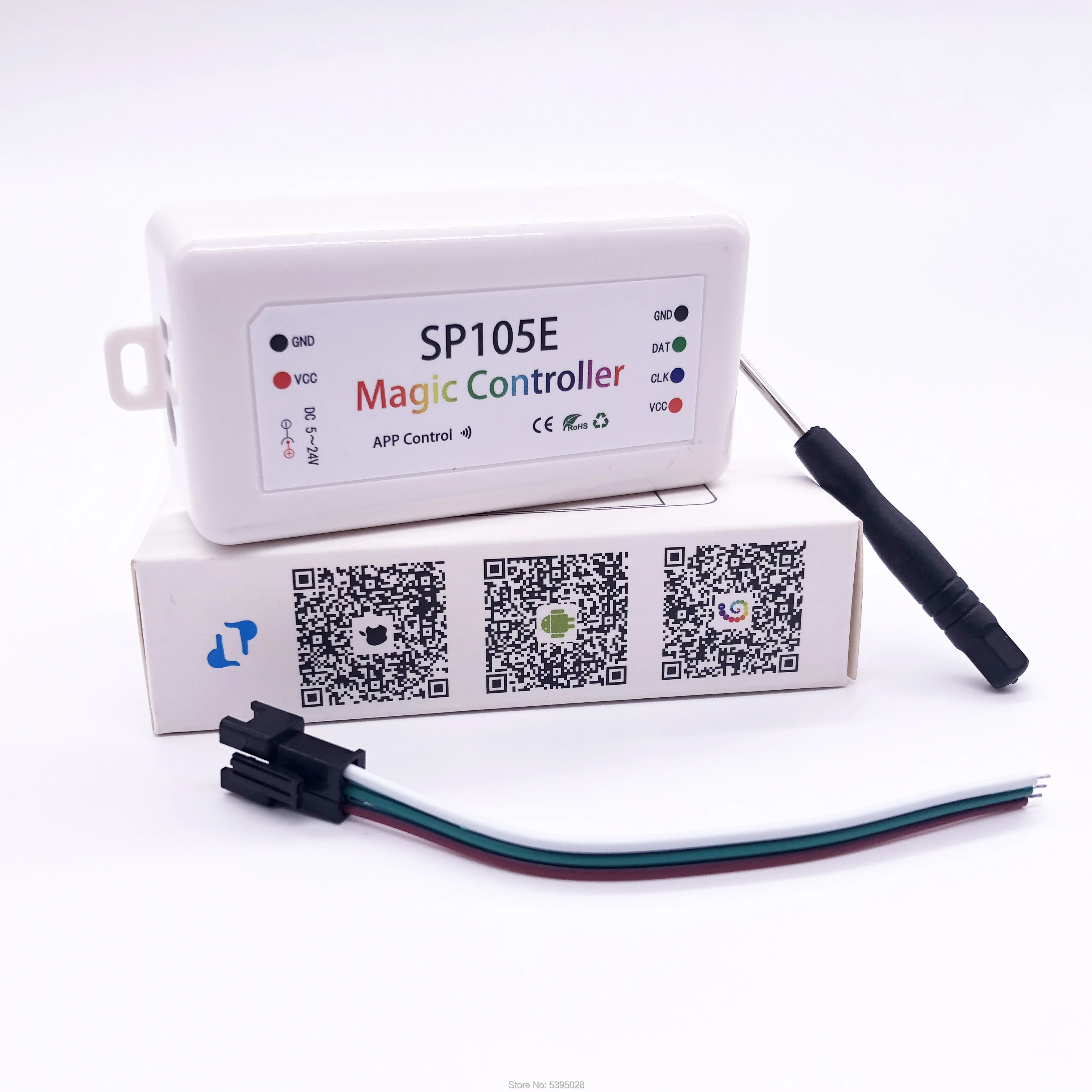 Bluetooth APP RGB контроллер SP105E обычно используется в WS2812BWS2811SK6812 DMX512 светодиодные полосы Пиксельная лампа RGB/RGBW DC5V-24V