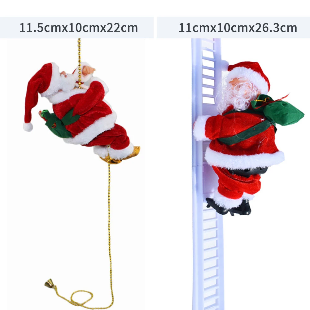 Прекрасный Рождественский Санта Клаус Электрический подъем лестничная веревка