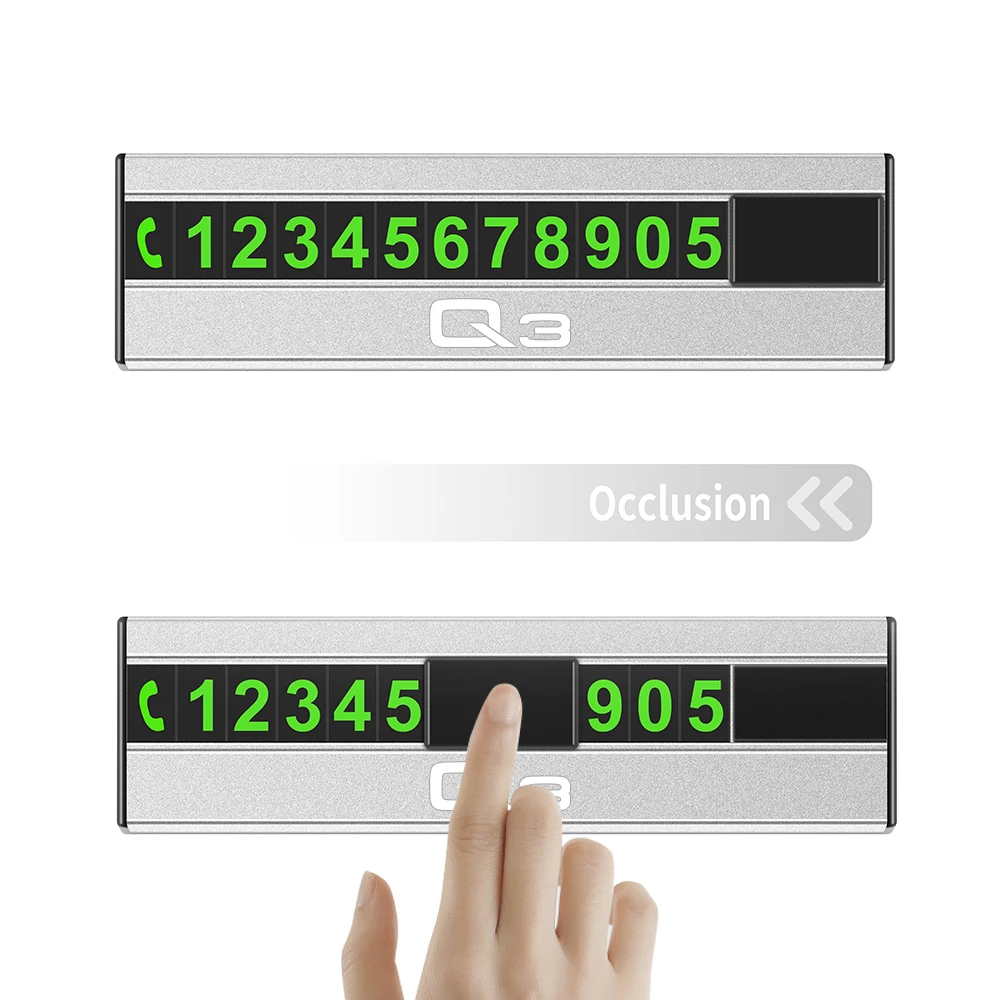 Автомобильная парковочная карта временная табличка с номером раздвижная