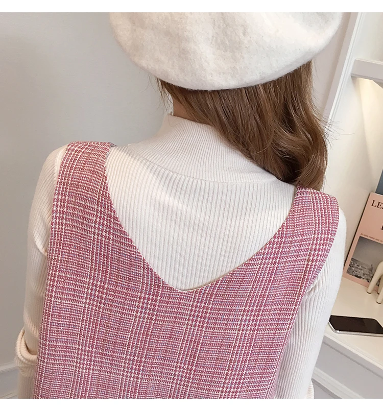 6596# 2PCS/Set Autumn Korean Fashion Maternity Dress Sweet Lovely Straight Loose Clothes for Pregnant Women Fall Pregnancy