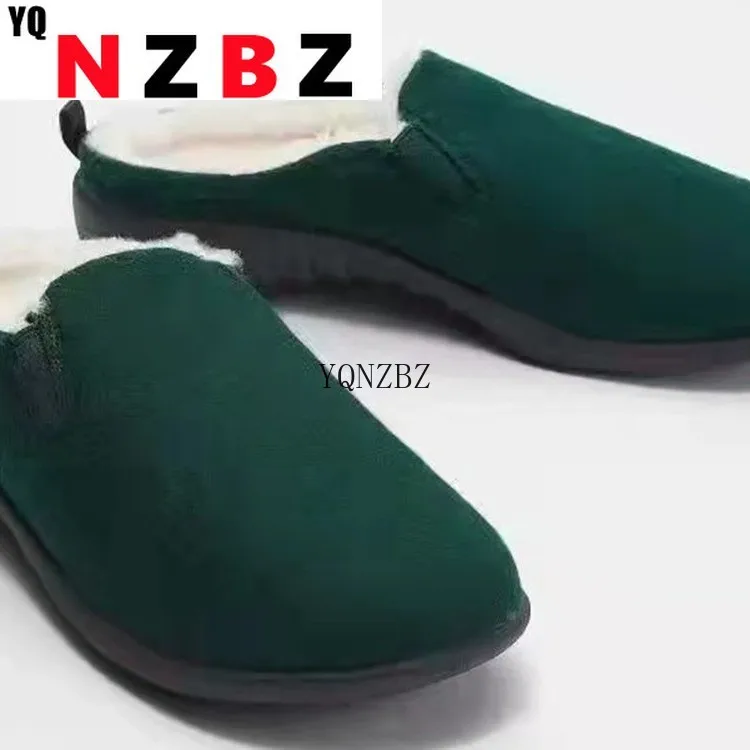 

2022, плюшевые тапочки, зимние Утепленные теплые меховые домашние тапочки с цветами, мягкая подошва, женские тапочки из флока, обувь для дома, ...