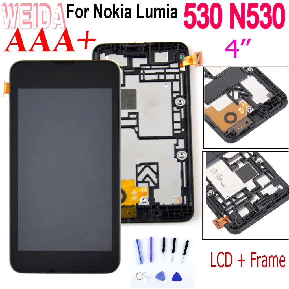 WEIDA/4 &quotчехол с подставкой и отделениями для карт Nokia Lumia 530 N530 ЖК дисплей сенсорный