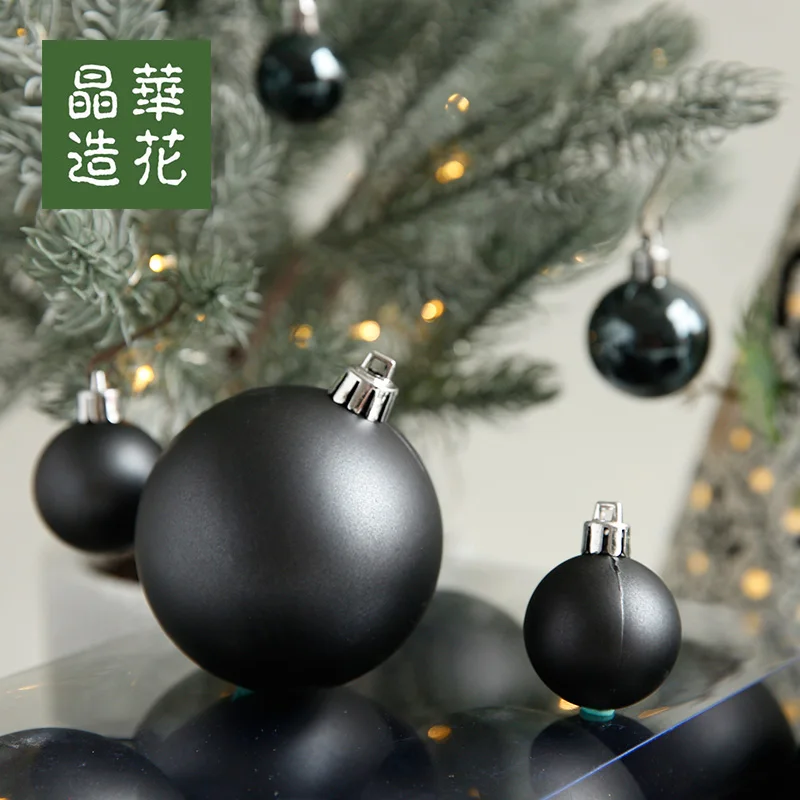 Черный Рождественский шар 3 15 см Рождественское украшение подвесной для
