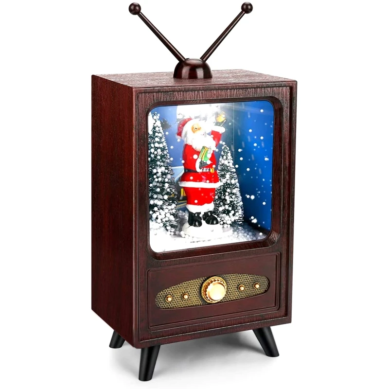 

Best New Mini Version of Retro Snow Music TV Party Atmosphere Decoration Christmas Home Scene Decoration Supplies