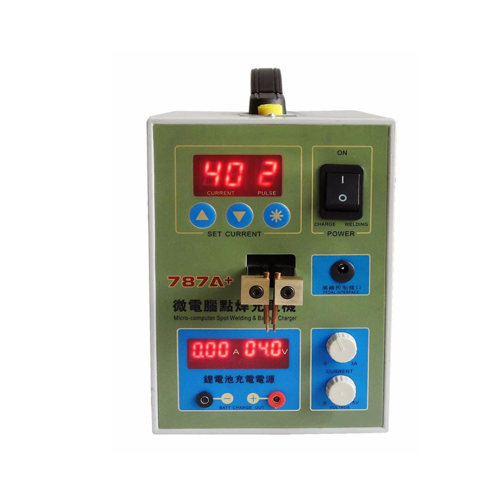 Микрокомпьютер для аккумулятора устройство сварки с педалью MCU 787A + зарядное