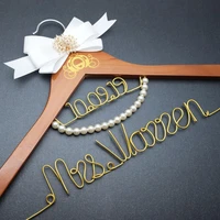 personalized wedding hanger custom dress hanger engraved name and date charm cloth hanger wedding party bridal gift