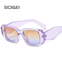 soei fashion small rectangle women sunglasses retro brand designer wide legs eyewear shades uv400 men square purple sun glasses