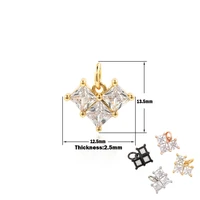 heart shaped pendant cubic zirconia brass love necklace diy minimalist jewelry making accessories