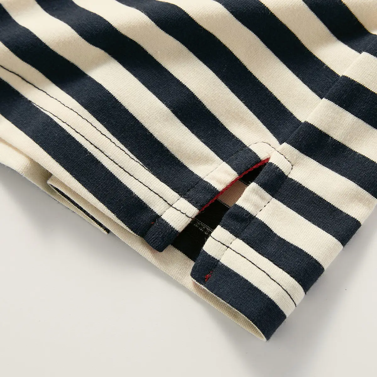 

2021 summer new women's short sleeve slim mid long striped Lapel dress mid long