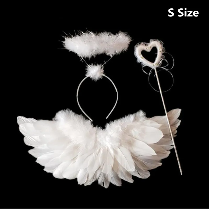 Дети Взрослые Девочки Принцесса повязка на голову перо Крылья Ангела Волшебная