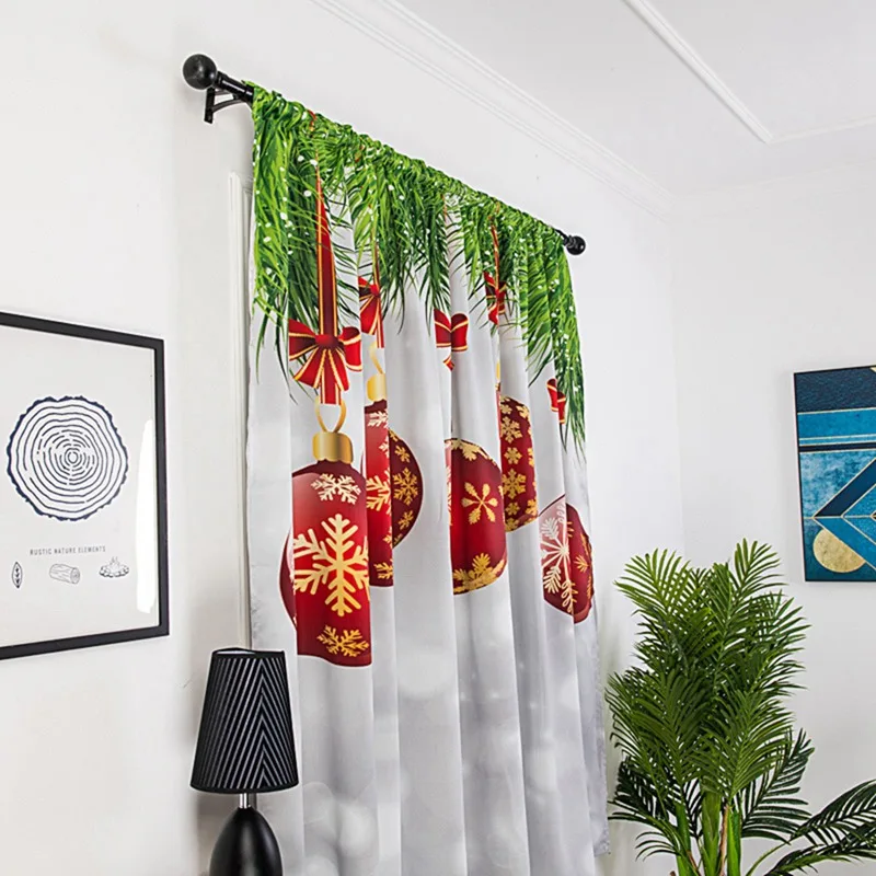 Merry Рождественская елка, оконные обработки, 3D занавески s valance, занавески s, большие оконные занавески, занавески s