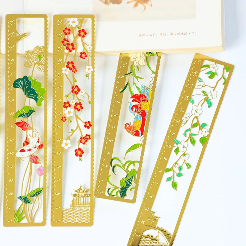 Оригинальная художественная латунная Закладка линейка литературы и искусства