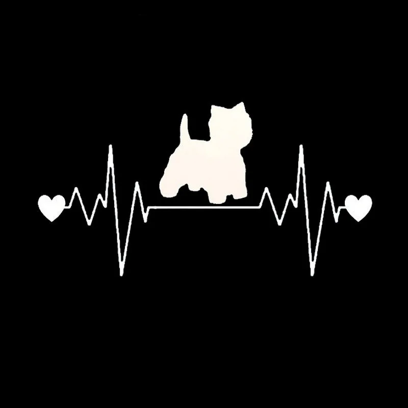

Car Sticker Dog Heartbeat Lifeline PVC Waterproof Sunscreen Decal Fashion Car Styling Accessories Black/silver 20.3* 10.6cm