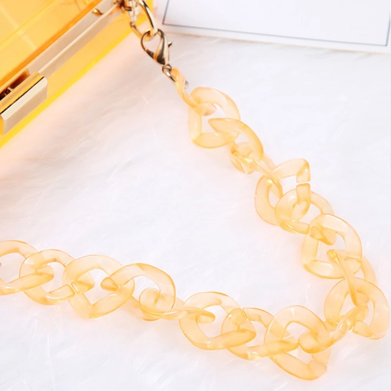 Женский прозрачный акриловый клатч бокс сумка на плечо для концерта со съемной