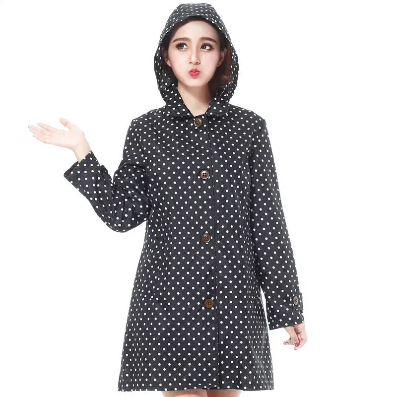 Длинный Водонепроницаемый дождевик для женщин Дождевик Пончо Куртка ветровка