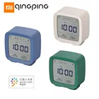 Беспроводной будильник Xiaomi Qingping, с ЖК-дисплеем, с регулируемым ночником, с приложением Mijia, для умного дома